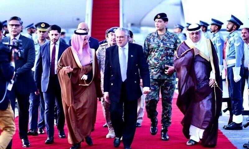 Saudi Arabia FM-led delegation lands in Pakistan