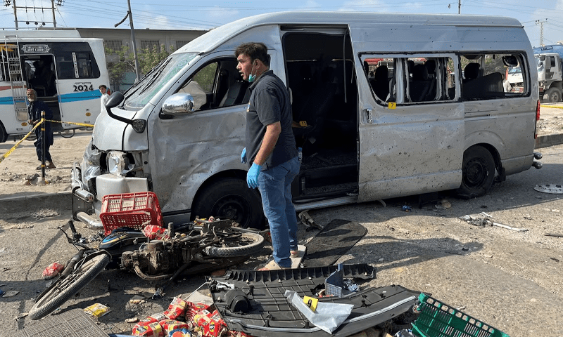 Two killed in suspected suicide bombing in Karachi targeting foreigners