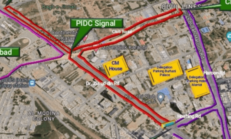 Sharae Faisal, other roads in Karachi to remain closed today