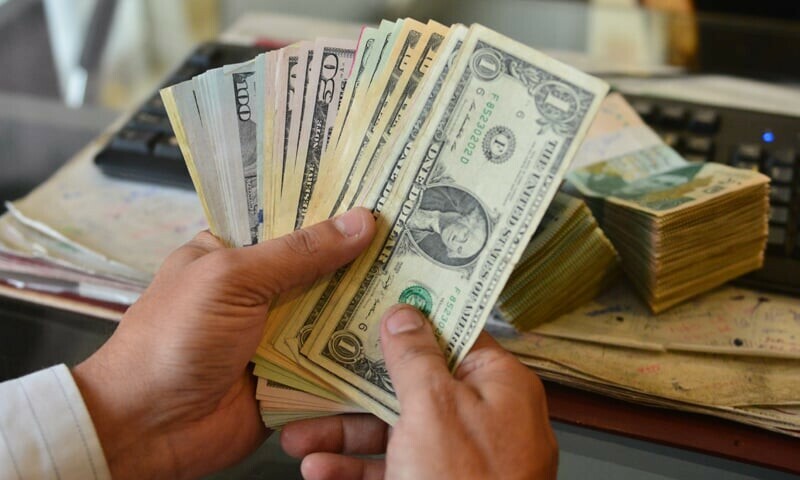 Dollar falls slightly against Rupee