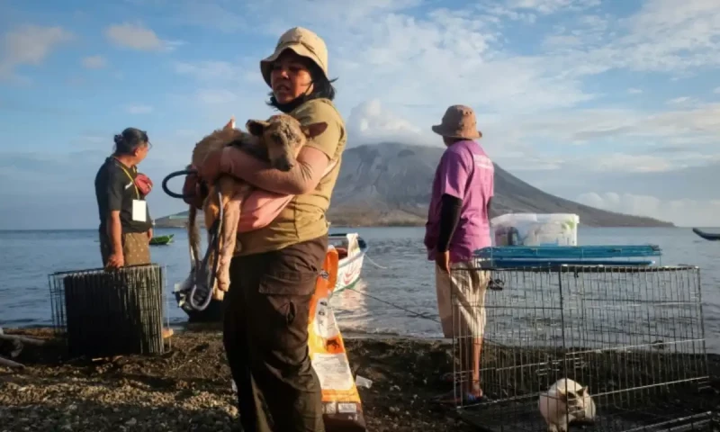 Rescuers brave Indonesia volcano eruptions to save pets