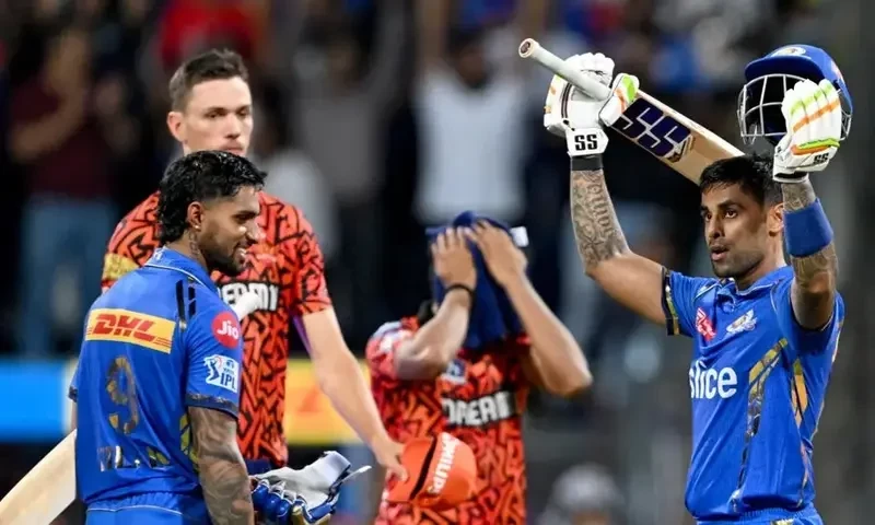 Suryakumar hits ton as Mumbai dent Hyderabad&rsquo;s play-off push