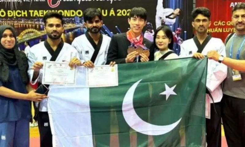 Pakistan wins bronze medal in Poomsae event of Asian Taekwondo Championship
