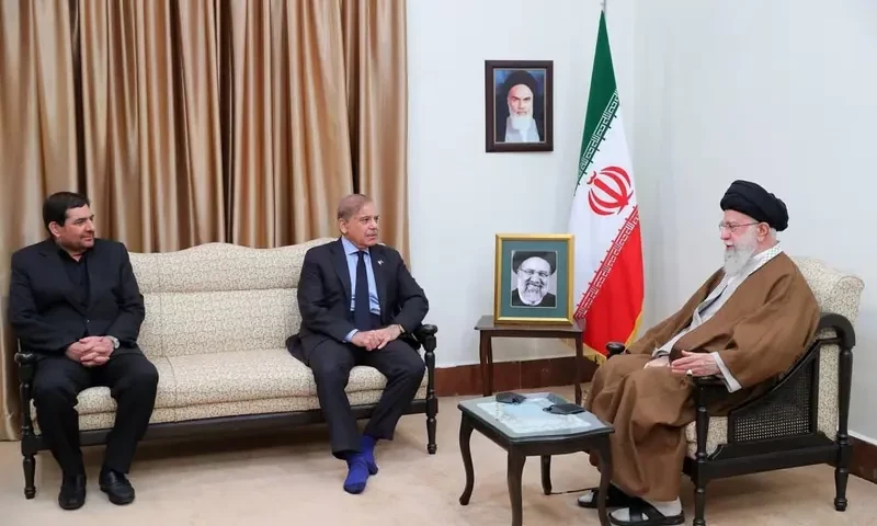 PM Shehbaz meets Iran&rsquo;s Supreme Leader Khamenei, offers condolences