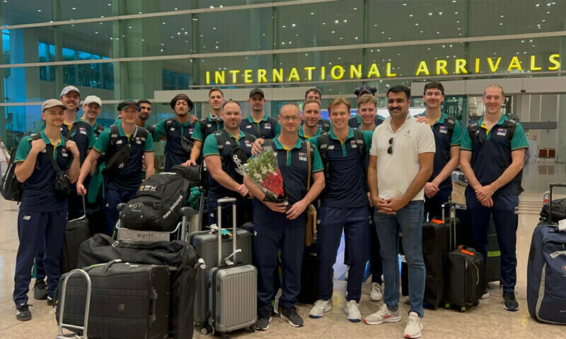 Australian team arrives in Pakistan for three-match series