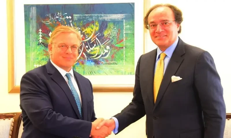 In meeting with Aurangzeb, US envoy highlights support for economic reform agenda