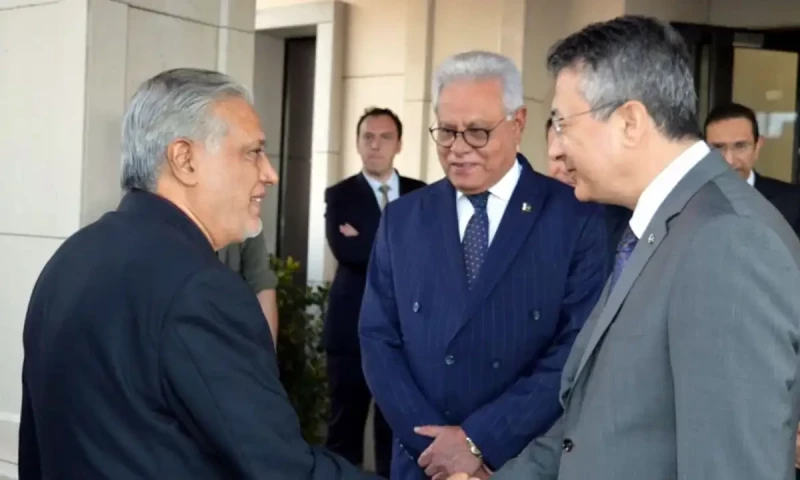 Dar arrives in Istanbul to attend D-8 Conference of FMs