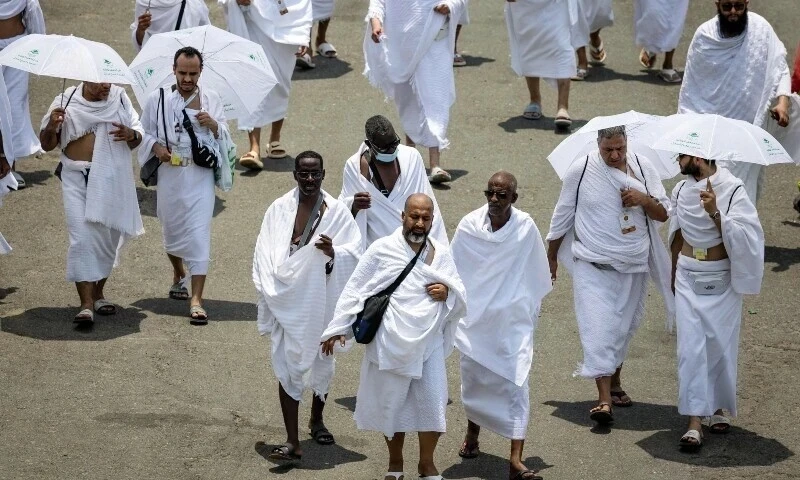 Muslim pilgrims pray on Mount Arafat in hajj climax