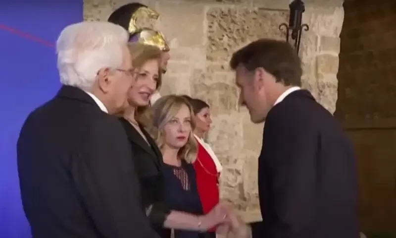 G7 summit: Italian PM Meloni&rsquo;s stare at French President Macron goes viral