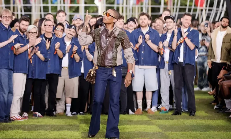 American singer Pharrell Williams opens Paris Fashion Week for Louis Vuitton