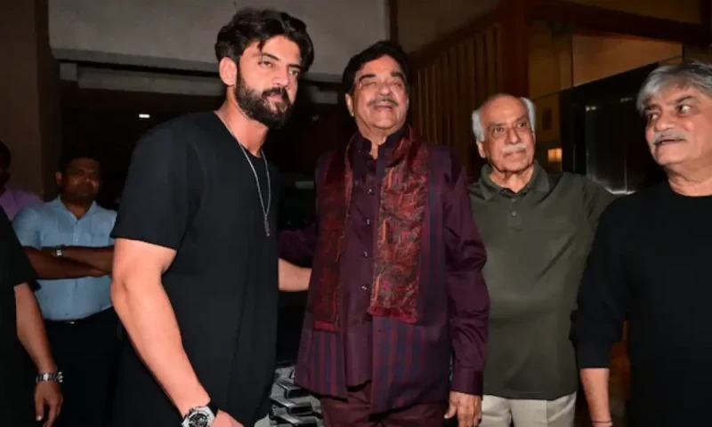 Sonakshi Sinha&rsquo;s beau Zaheer Iqbal and father Shatrughan pose together ahead of wedding