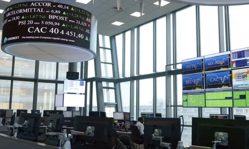 European shares open lower on Airbus, tech drag