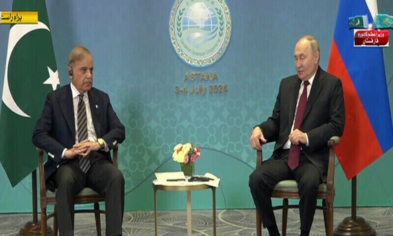 PM Shehbaz meets Putin, emphasises expanding bilateral trade