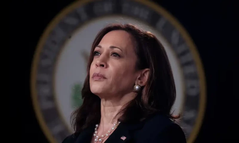 Backed by Biden, Harris moves to lock up White House bid
