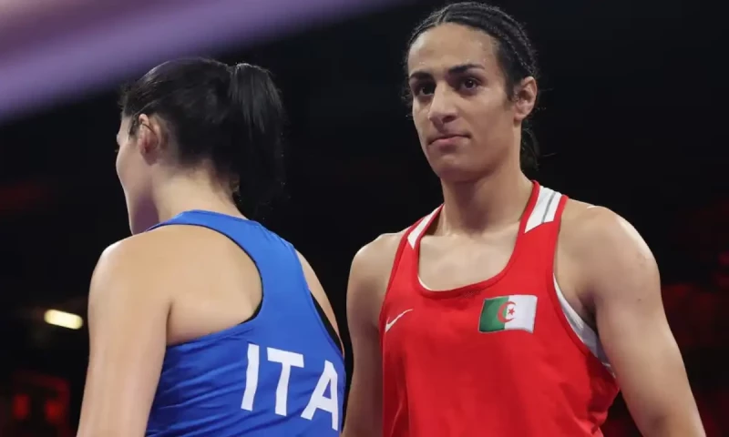 Algerian Khelif advances as Italy&rsquo;s Carini abandons fight after 46 seconds