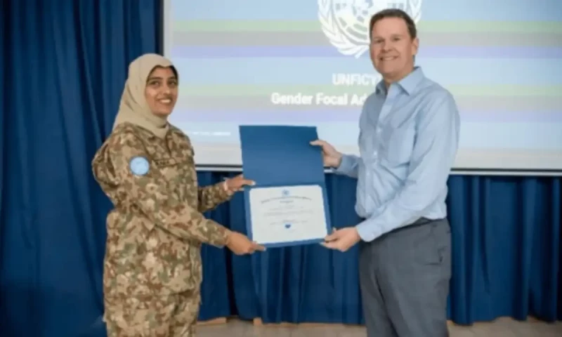 Pak Army&rsquo;s Major Sania Safdar honored with UN gender award