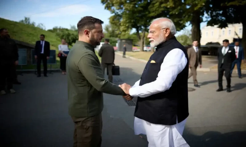 In Kyiv, Indian PM urges Zelenskiy to sit down for talks with Russia