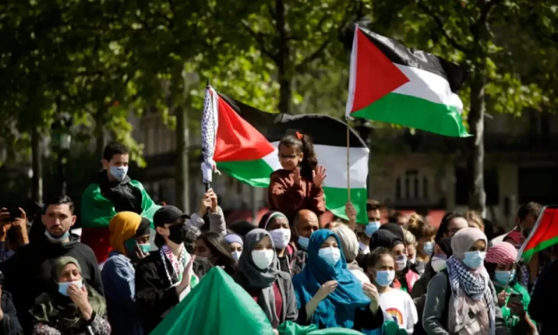 Protesters rally outside Ireland&rsquo;s parliament ahead of US delegation visit