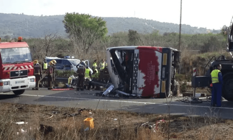 Truck crashes into parked vehicles in Spain, killing three Pakistanis