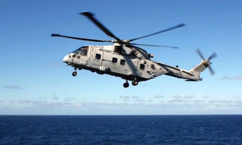 Royal Navy helicopter crashes in the English Channel
