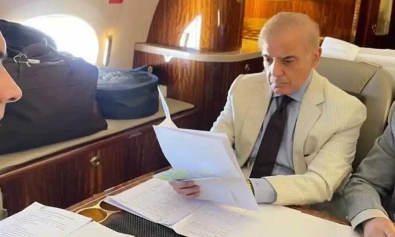 Shehbaz makes brief stop in London on way to UNGA session