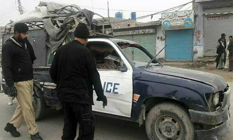 Police vehicle hits roadside bomb in Bajaur