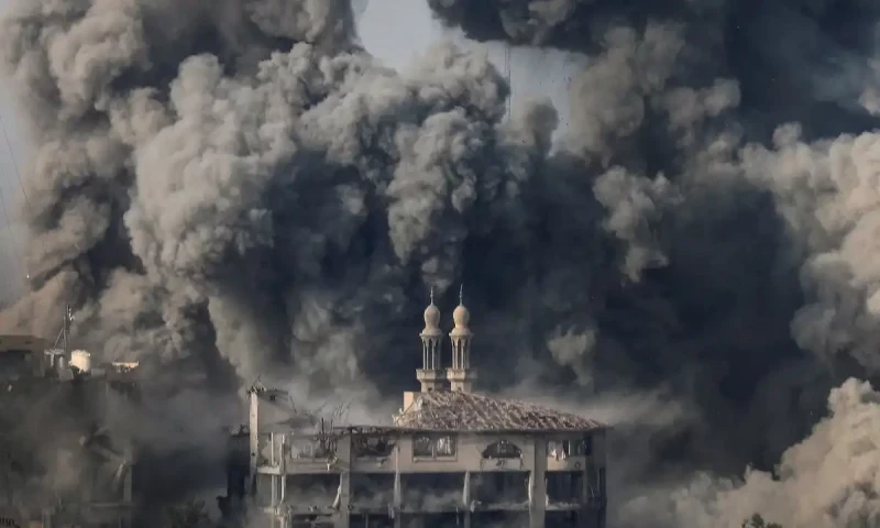 At least 24 killed in Israeli air strike on Gaza mosque and school