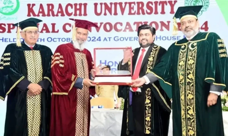 University of Karachi awards honorary doctorate to Dr. Zakir Naik