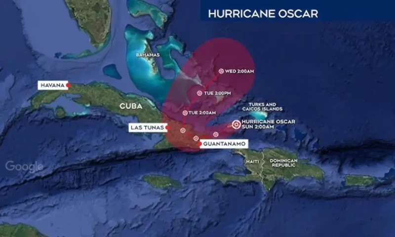 Hurricane Oscar hits Cuba amid widespread power outage