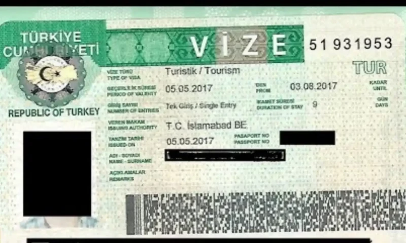 How much does it cost to get a Turkey visit visa for Pakistani nationals