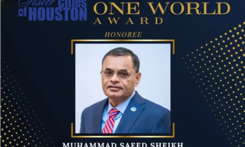 Pakistani-American Saeed Sheikh honored with one world award for philanthropy