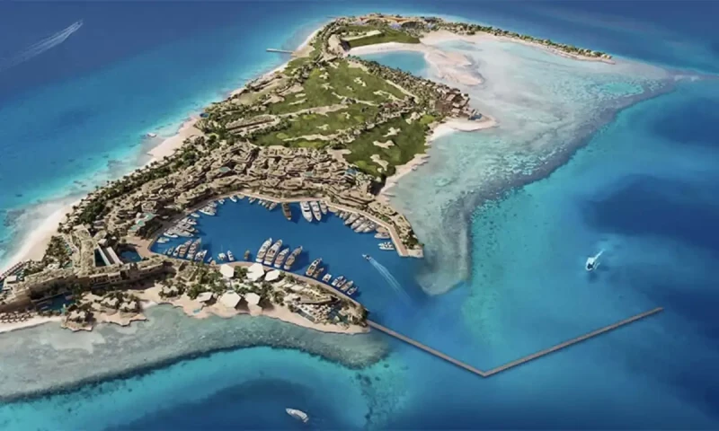 Saudi Arabia opens resort island at futuristic mega-city, Neom