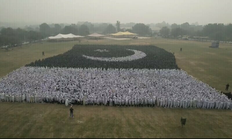 Lahore students set world record for largest human flag