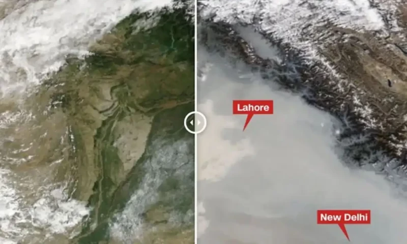 Lahore&rsquo;s smog now visible from space