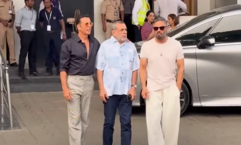 Hera Pheri 3? Paparazzi captures the trio looking stylish in casual attire