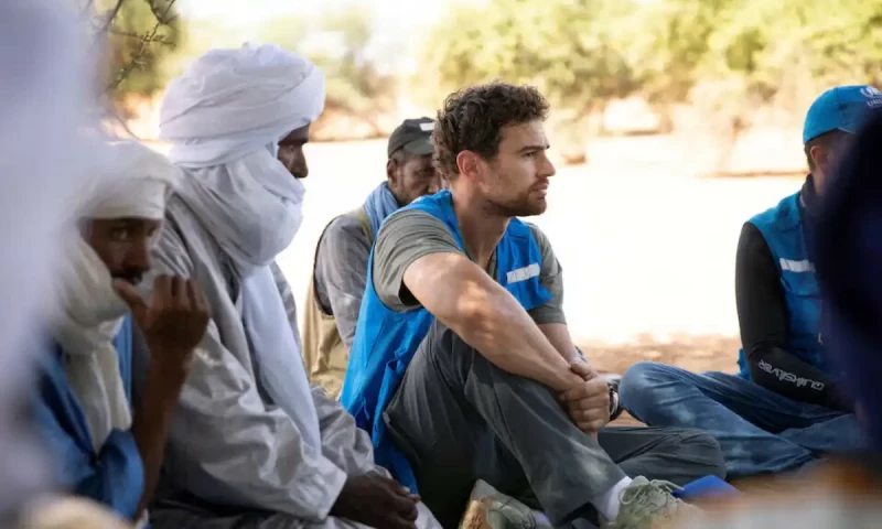 Actor Theo James urges more support for refugees hit by climate crisis