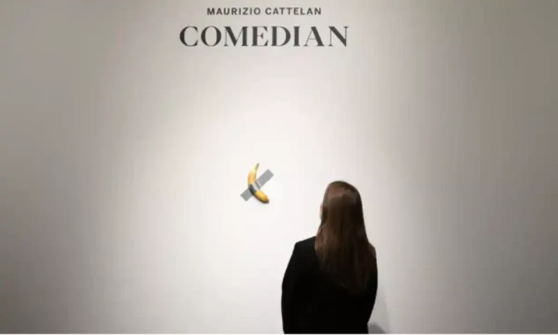 Banana taped to a wall sells for $6.2 mn in New York