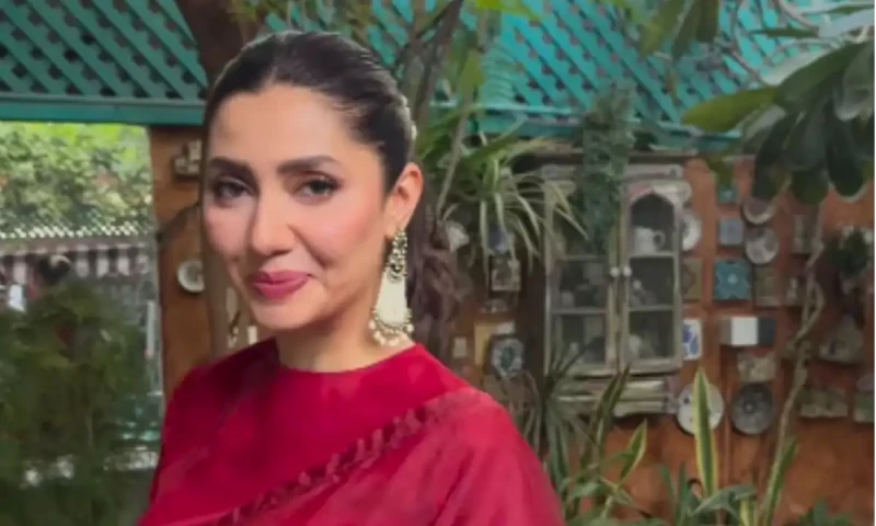 Mahira Khan dazzles in maroon saree