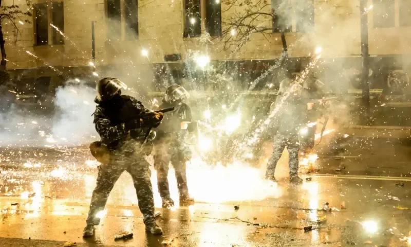 Widespread protests erupt in Tbilisi, Georgia over suspension of EU accession talks