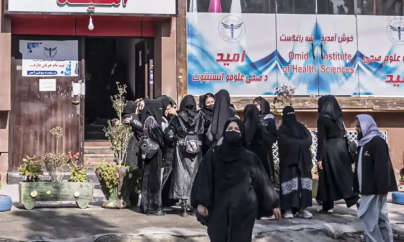 Afghan training centres say women to be barred from health studies