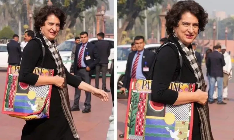 Priyanka Gandhi clashes with Yogi Adityanath over &lsquo;Palestine&rsquo; bag comment