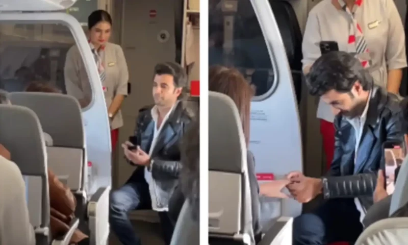 Umer Alam&rsquo;s dramatic mid-flight proposal captivates audiences