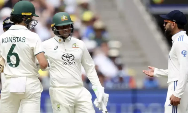 Kohli called out over shoulder bump with Konstas during fourth Test