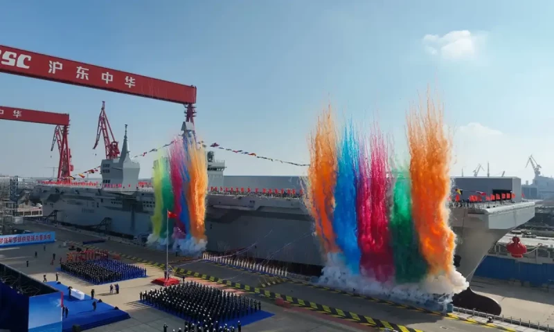 China launches its first amphibious assault ship