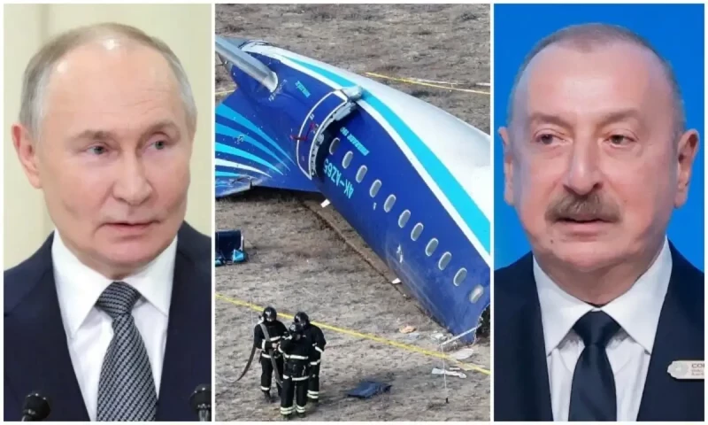 Putin apologises to Azerbaijan&rsquo;s Aliyev over &lsquo;tragic incident&rsquo; with plane in Russian airspace