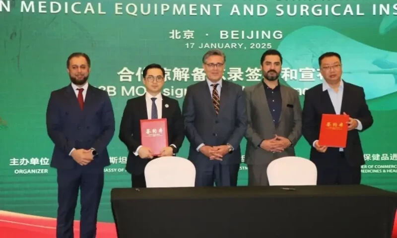 Chinese, Pakistani companies reach worth $250m MoUs on medical equipment