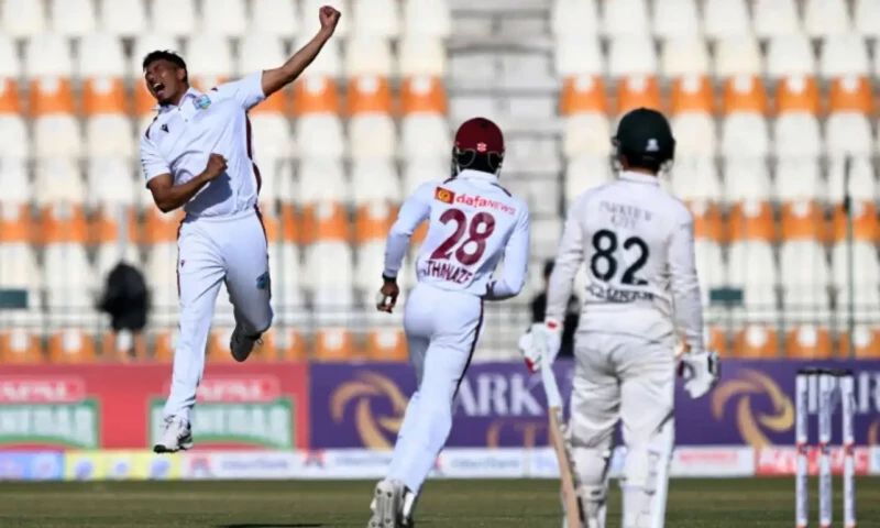 Pakistan out for 154, trail by nine against West Indies