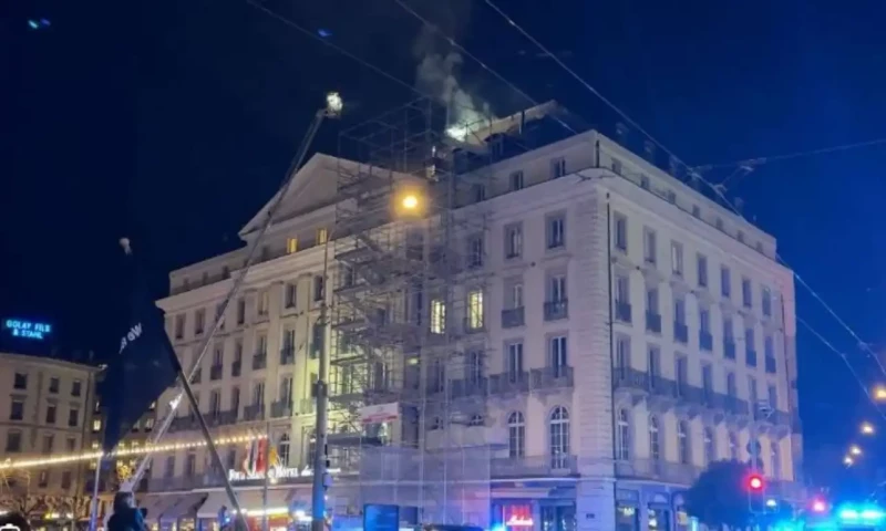 Fire breaks out at Switzerland&rsquo;s oldest luxury hotel