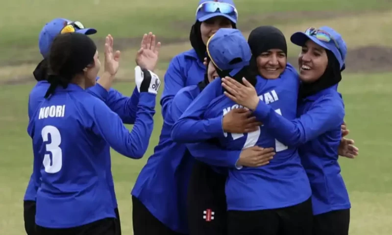 Afghan women cricketers reunite in first game after fleeing Taliban