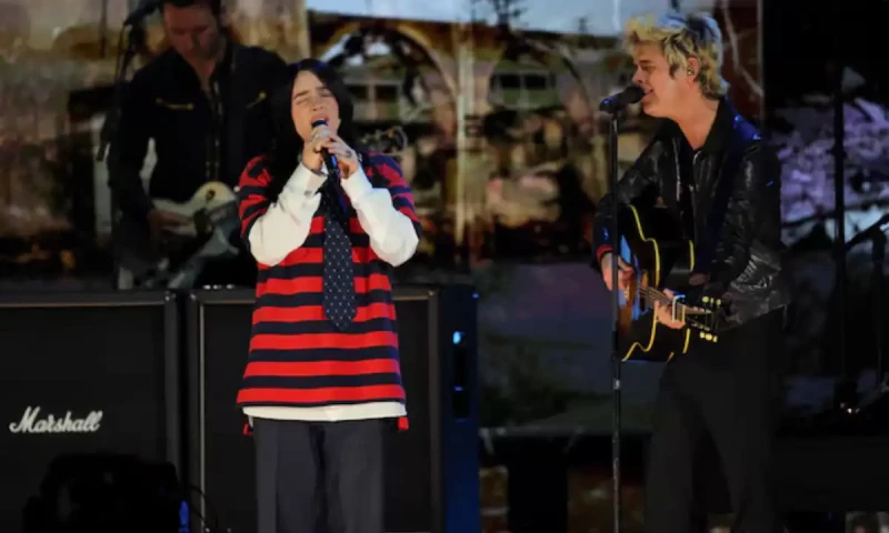 Billie Eilish joins Green Day on stage at FireAid concerts